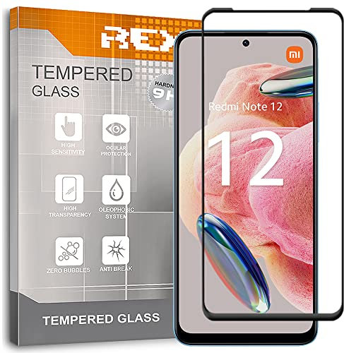 Protector de Pantalla Curvo para XIAOMI REDMI Note 12 4G, Negro, Cristal Vidrio Templado Premium, 3D / 4D / 5D, Anti Roturas