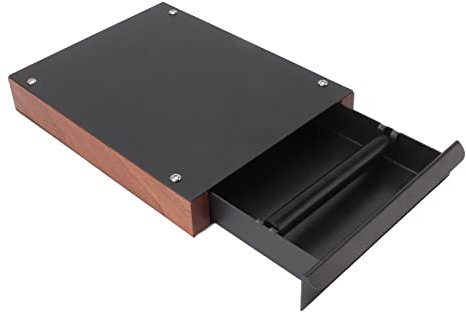 Cajonera Espresso Knock Box, Estilo Extraíble Acero Inoxidable Recipiente Desmontable para café Molido Cajón de Caja de Golpe de café Caja de Polvo de Residuos de café para Casa (Negro)