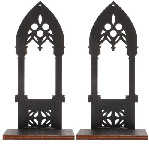 Garneck 1 Pair Tealight Holder Iron Candlestick Holders Wall Hanging Candle Holders Taper Candles Candlesticks Holders Rustic Hanging Candle Holder Home Decor Dining Table Pillar Wood