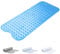 Oxford Homeware Shower Bath Mat Non Slip Anti Mould - Blue 70x38 cm Shower Mat for Bathtub and Bathroom with Drain Holes and Strong Suction Cups Machine Washable Bath Mats