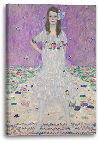 Printed Paintings Leinwandbild (30x40cm) Gustav Klimt: Mäda Primavesi (1912-1913), Leinwand auf Keilrahmen gespannt und fertig zum Aufhängen, hochwertiger Kunstdruck aus deutscher Produktion