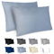 Dreamzie Kissenbezug 40x70 2er Set - Kopfkissenbezug 40x70 Blau mit Reißverschluss aus Mikrofaser Weich, 40x70 cm Pillow Cover