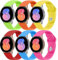 6PCS Cinturino Silicone per Samsung Galaxy Watch 7/6/5/4/FE 40mm 44mm/Watch 3 41mm/per Amazfit Gts 2 Mini/2/Gtr 4/Bip 3 Pro/Bip U,20mm Cinturini Sportivo per Smartwatch 6 Classic 47mm 43mm/5 Pro 45mm