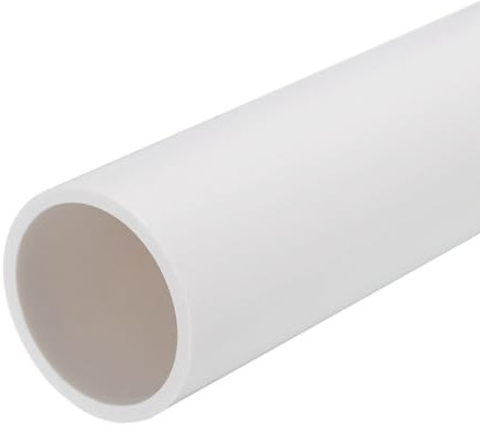 QUARKZMAN Tube Rigide en PVC Tube Rond 42.6mm ID 50mm OD 350mm de Long Blanc Manchon de Câble Résistantes aux Chocs pour l'Artisanat des Conduites d'Eau