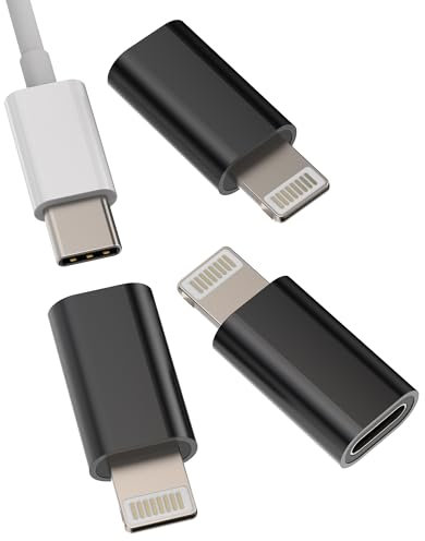 Adattatore da USB C a Lightning Accessori (3 Pack) Type-C Femmina Jack Cavi per Apple Maschio Spinotto Type C Cavo Presa Convertitore per Iphone 14 13 12 11 Pro Max 7 8 Plus X SE XS XR per iPad Air