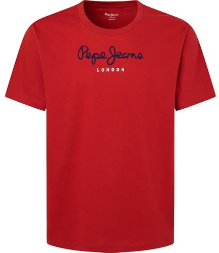 Pepe Jeans Eggo N Camiseta, Rojo (Ruby Red), M Hombre