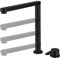 XJTNLB Grifo Cocina Plegable Bajo Ventana Negro Grifos de Cocina Fregadero Monomando Grifo Mezclador Cocina Fregadero Oculto de Elevación