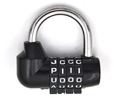 Serrures de porte pour la maison, combinaison de lettres à 4 chiffres avec code de sécurité de voyage, cadenas avec mot de passe, cadenas de sécurité pour bagages (A) (B)
