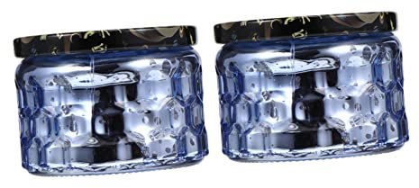 CAXUSD Frascos de Boticario con Tapas Recipiente Elegante para Velas Vaso para Velas Perfumadas Hecho a Mano