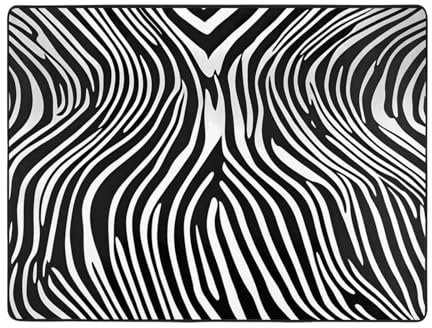 YYHHAOFA Teppich mit Zebramuster, für Wohnzimmer, Bodenmatten, Läufer, rutschfest, 160 x 121,9 cm