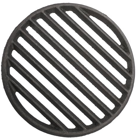 OGANAZI Griglia rotonda del fuoco del ghisa, griglia del camino del piatto del carbone di carbone ad alto calore 27,4 cm