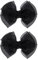 Barrettes à cheveux en organza noir de 10,2 cm - Pinces crocodiles - Ruban en tulle décoratif - Accessoire pour Halloween, fête de mariage - Pour tout-petits, adolescentes, filles et enfants
