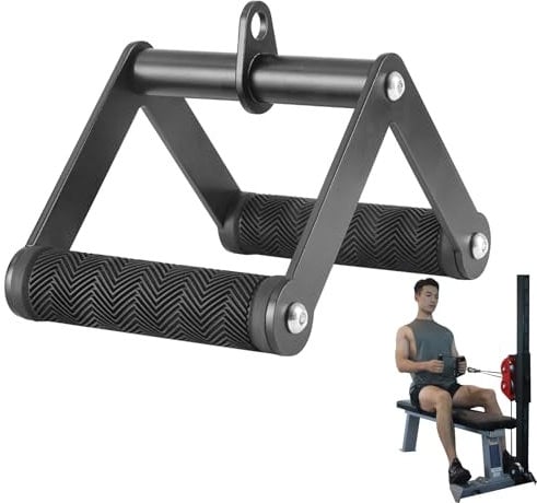 Fitarc Double D Row Handle Cable Attachments for Gym, Non-Slip V Bar Attachment for Home Gym Equipment, T Bar Row Attachment for Back Training, Lat Pulldown Attachments and Cable Machine Attachment