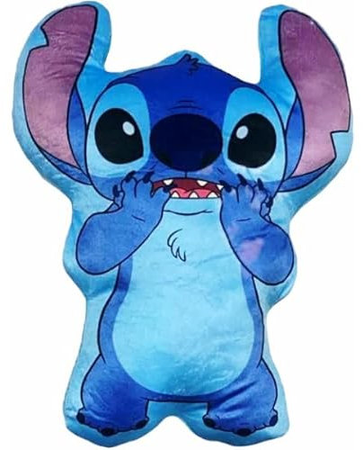 ILS I LOVE SHOPPING 3D Shaped Konturiertes Plüschkissen für Kinder aus Polyester mit der Form einer Figur (für Stitch)
