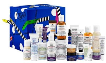 Kiehls Damen Adventskalender 2024 mit LUXUS Beauty Produkten, Weihnachtskalender Frau Warenwert 240€, Kosmetik für Mädchen & Frauen, 24 Frauen Pflege, Kalender Advent inkl. JUNG Feuchttücher