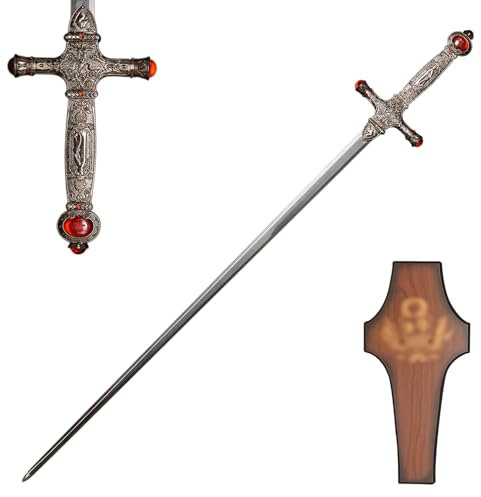 Claymeur 87 cm Edelstahl Goblins Schwert mit schwarzem Griff für Cosplay, Sammlung, Geschenk