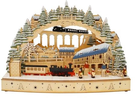 HTI living Leuchtbogen LED Eisenbahn Viadukt Schwibbogen