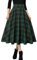 MGizo DtiSpectrum Jupes Plissées à Carreaux pour Femmes - Jupe Plissée Évasée à Taille Haute et Élastique à Boutons sur Le Devant Vintage en Tartan Mi-Longue