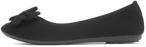 Lilley Gladys Womens Black Bow Ballerina - Size 6 UK - Black
