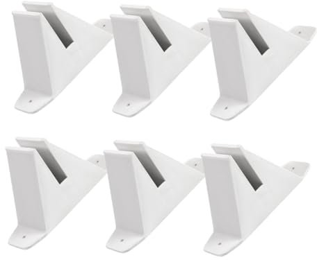 Cabilock 6pcs Kunststoff Garten Zaun Basis Stehen Weihnachten Baum Zaun Stehen Bildschirm Panel Füße Lattenzaun Unterstützung Weiß