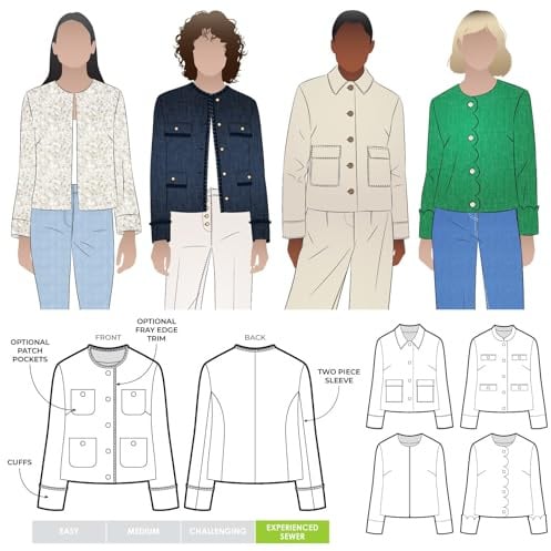 Style Arc Sewing Pattern - Delphine Woven Jacket (Sizes 10-22)