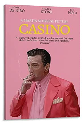 HSYIFF Leinwand Druck Poster Senza Cornice 30 * 50cm Casino Crime Movie Art Classico Vintage Canvas Wall Art Soggiorno Camera da letto Pittura