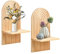 Mapille Étagère Murale Bohème en Bois, Étagère Flottante avec Fixation Cachée, Décoration Murale pour Salon, Chambre, Entrée, Chambre d’Enfant