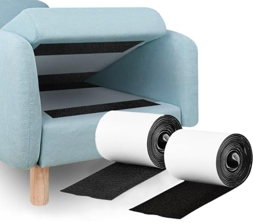 10cm X 300cm Klettband zum Nähen, Schwerlast Klettband Selbstklebend | Extra Stark Breit Stoff Couch Kissen Klettverschluss Selbstklebend Klettmatte Topper Befestigung Anwendungen um Haus Bür