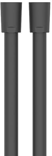 AquaCraft Brauseschlauch 125 cm Matt Schwarz I Duschschlauch Kunststoff I Flexschlauch 1/2 Zoll I Brauseschlauch Badezimmer I Dusche Schlauch für Handbrause I Wasseranschluss Universal