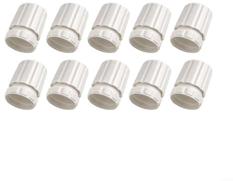 Jonikuper 10 Stück M30 x 1,5 Handradschalter für Fußbodenheizung, Krümmer, weiße Heizkörpertemperaturregelventilabdeckung, 46,5 x 34 mm