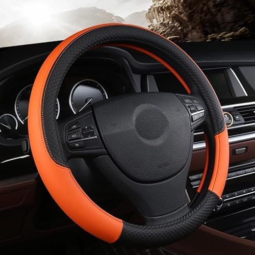 Woniyal Auto Lenkradbezug für Mercedes-Benz Citan II Panel Van 2021-, rutschfest Lenkradhülle Lenkrad Bezug Auto Lenkradschutz Zubehör Auto Innenausstattung,orange