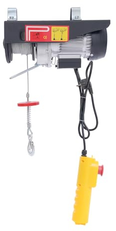 125kg/250kg Elektrische Seilwinde Hubhöhe 9m/18m,Hubgeschwindigkeit 5m/10m,550W Elektro-Seilzug aus Stahlseil Tragbarer Hebezeuge Elektrischer Kettenzug Motorwinde mit Fernbedienung & Endschalter