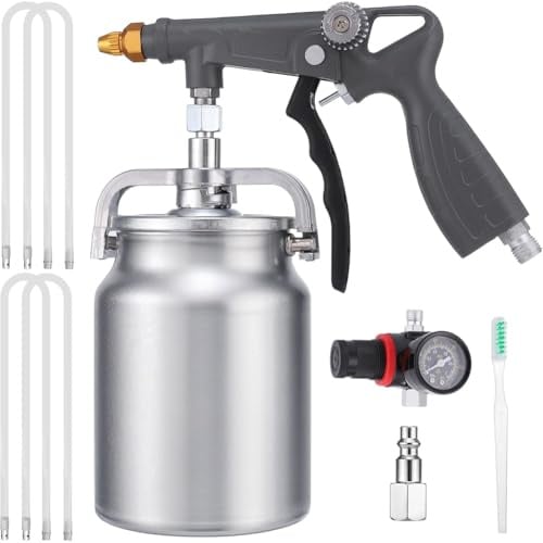 Agmoctz Unterbodenschutz-Spritzpistolen-Set mit 20-Oz-Saugbecher und 4-Teiliger 20-Langstab für Gummierte Unterbodenbeschichtungen auf -Auskleidungen