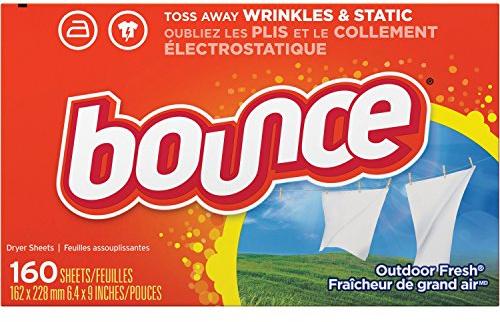 Bounce Dryer Sheets, Reduces Static, 160 Sheets/BX, Sold as 1 Box