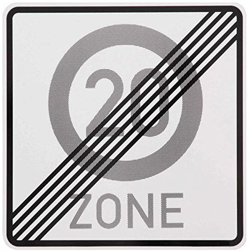 Original Verkehrszeichen 274.2-20 ENDE 20 ZONE 30 Geburtstag Geschenk RAL Gütezeichen 600 mmØ StVO Straßenschild Schild Straßenzeichen Straßenschilder