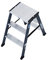 KRAUSE Doppelleiter Sepro D eloxiert, 2 x 3 Stufen, 125804