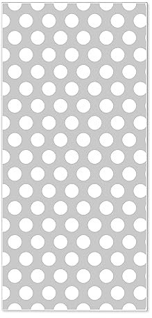 banjado® Magnettafel 37 x 78cm / Magnetwand aus Metall/Magnetpinnwand als Memoboard/Pinnwand Magnettafel Küche, Büro, Kinderzimmer inkl. 4 Magnete & Montageset - Motiv Punkte Grau