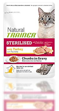 Trainer Natural bocconcini in Salsa al tacchino 85gr - Mangimi umidi per Gatti