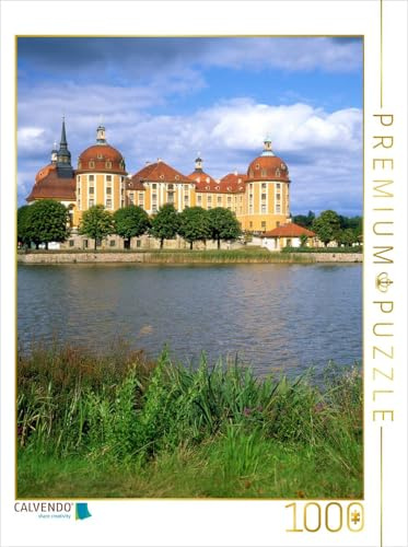 CALVENDO Puzzle Jagdschloss Moritzburg, Sachsen, Renaissance | 1000 Teile Lege-Größe 48 x 64 cm Foto-Puzzle für glückliche Stunden