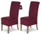 SCHEFFLER-Home Stuhlhussen 2er Set Lena Bordeaux/elastische und langlebige Hussen für Stühle/Robustes Freischwinger Hussen Set/Stuhlhussen Stretch/Stuhl Hussen waschbar