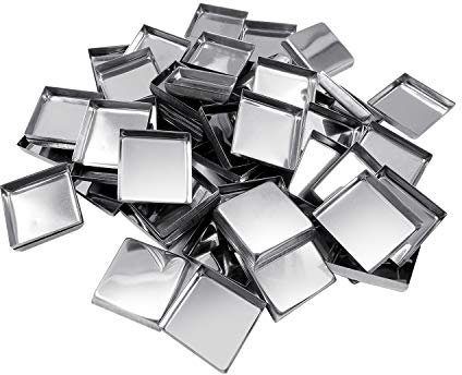 Allwon 56 Pack leere quadratische Metallpfannen für Lidschatten-Palette Magnetische Make-up-Palette (26mm)