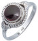 mantraroma Ring 925 Silber Damen Granat Edelstein rot ausgefallen verspielt