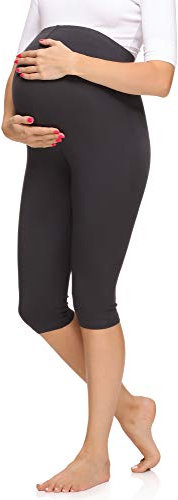 Merry Style Legging 3/4 Grossesse Maternité Tenue Sport Femme MS10-298 (Graphite, S)