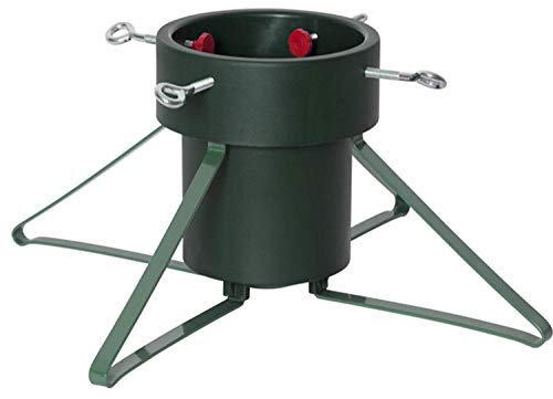 GEEZY Christmas Tree Stand for Real Trees - Green Metal Frame, Adjustable Trunk Diameter 5 to 11cm, Max Tree Height 2m, Water Tank 1.8L - Christmas Tree Base Xmas Tree Stand Christmas Tree Holder