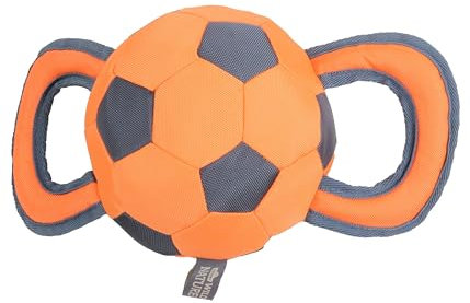 Dehner Wild Nature Hundespielzeug Outdoor Handle Ball, inkl. Quietscher, ca. 35 x 20 x 20 cm, Oxford-Baumwolle, orange