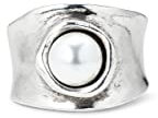 UNOde50 Ring aus Metall, beschichtet mit Sterlingsilber und Perlenkristall