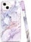 JAHOLAN Handyhülle iPhone 13 Hülle TPU Silikon Weiche Schlank Schutzhülle Handytasche Gummi Dünn Flexibel Handy Hülle für iPhone 13 2021 6.1 - Marmor Purple Pink