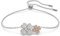 Swarovski Latisha Ohrring-Jackets, Rosé Vergoldete Ohrringe mit Edlem Blumen-Motiv und Klaren Swarovski Kristallen