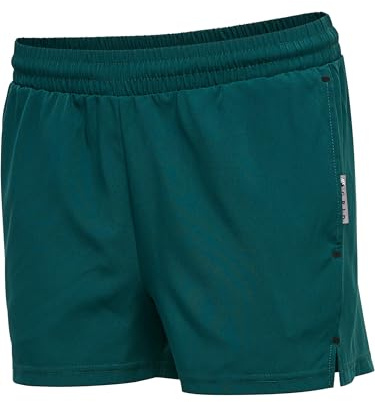 hummel Damen Hmlmove Grid Woven Woman Shorts, Deep Teal, XS EU