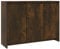 vidaXL Sideboard mit 3 Türen Kommode Anrichte Schrank Beistellschrank Mehrzweckschrank Standschrank Räuchereiche 102x33x75cm Holzwerkstoff